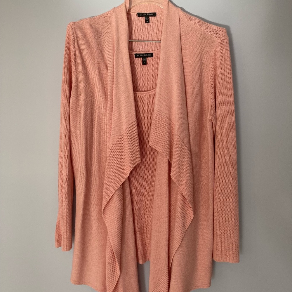 Eileen Fisher Waterfall cardigan sweater set - Medium